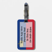 Flagge Liechtensteins Easy ID Persönliche Gepäckanhänger (Rückseite vertikal)