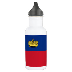 Flagge Liechtensteins Edelstahlflasche