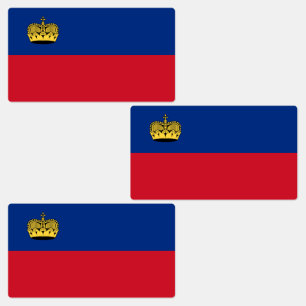 Flagge Liechtensteins Etiketten
