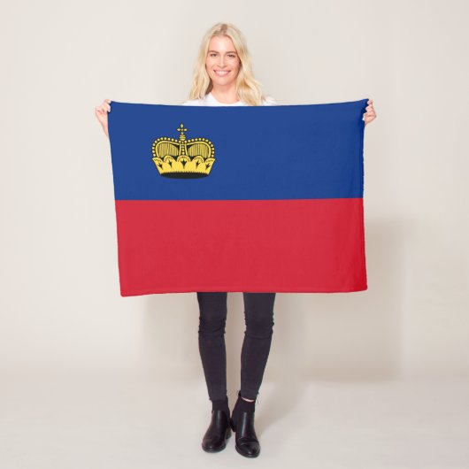 Flagge Liechtensteins Fleecedecke (Beispiel)