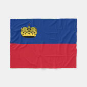 Flagge Liechtensteins Fleecedecke (Vorderseite (Horizontal))