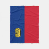 Flagge Liechtensteins Fleecedecke (Vorderseite)