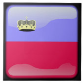 Flagge Liechtensteins Fliese (Vorderseite)