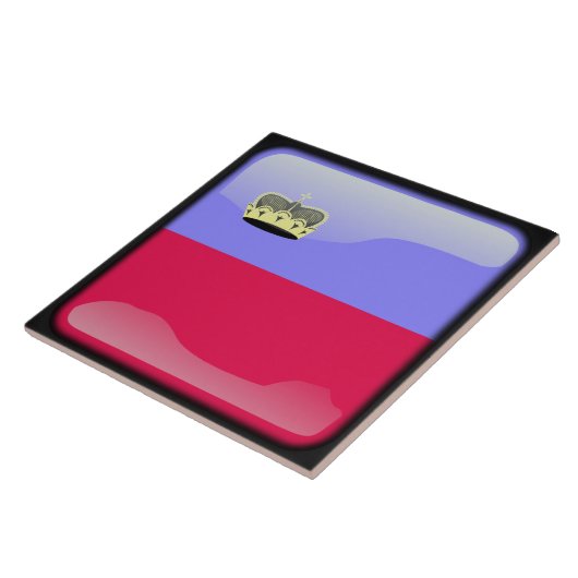 Flagge Liechtensteins Fliese (Seite)