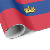 Flagge Liechtensteins Geschenkpapier (Rolleneckpunkt)