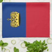 Flagge Liechtensteins Geschirrtuch (Gefaltet)