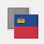 Flagge Liechtensteins, Libyen Magnet (Vorderseite/Rückseite)