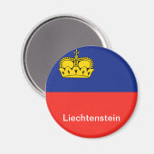 Flagge Liechtensteins Magnet (Vorderseite/Rückseite)