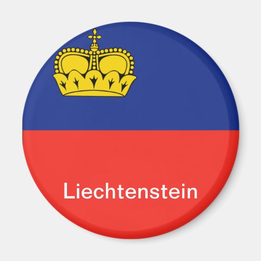 Flagge Liechtensteins Magnet (Vorne)