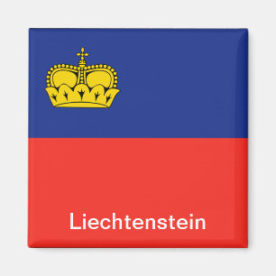 Flagge Liechtensteins Magnet