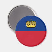 Flagge Liechtensteins Magnet (Vorderseite/Rückseite)