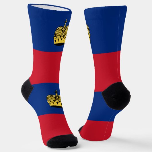 Flagge Liechtensteins Socken (Gewinkelt)