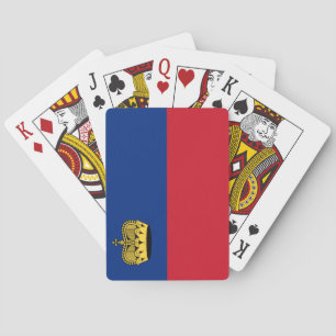 Flagge Liechtensteins Spielkarten