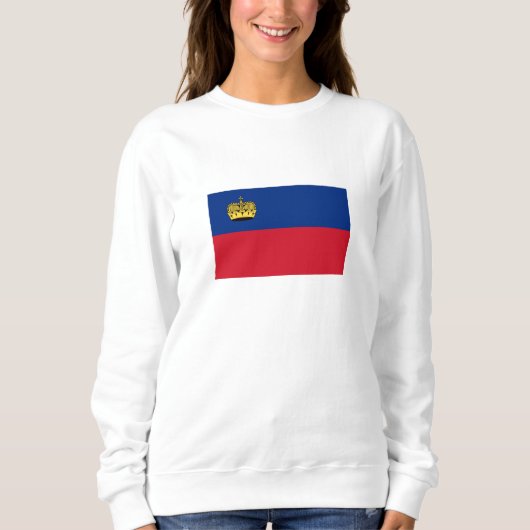 Flagge Liechtensteins Sweatshirt (Vorderseite)