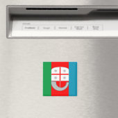 Flagge Liguriens (Italien) Magnet (In Situ (Geschirrspüler))