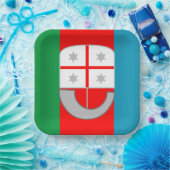 Flagge Liguriens (Italien) Pappteller (Party)