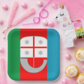 Flagge Liguriens (Italien) Pappteller (Party)