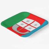 Flagge Liguriens (Italien) Pappteller (Gewinkelt)