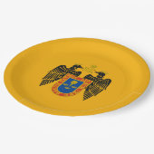 Flagge Limas (Peru) Pappteller (Schrägansicht)