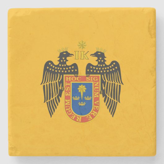 Flagge Limas (Peru) Steinuntersetzer (Vorderseite)