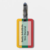 Flagge Litauens Easy ID Persönliche Gepäckanhänger (Rückseite vertikal)
