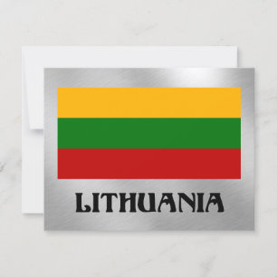 Flagge Litauens (etikettiert) Karte