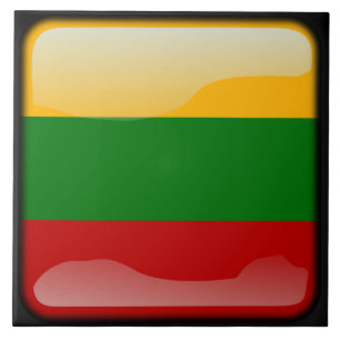 Flagge Litauens Fliese