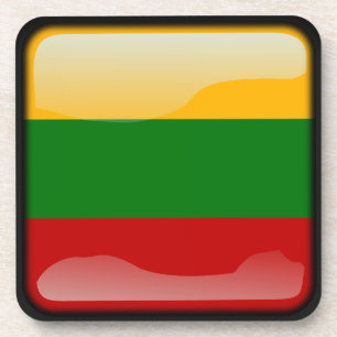 Flagge Litauens Getränkeuntersetzer