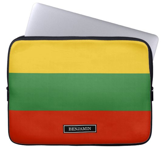 Flagge Litauens Laptopschutzhülle (Vorderseite)