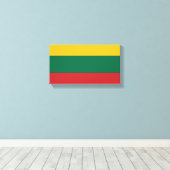 Flagge Litauens Leinwanddruck (Insitu (Holzboden))