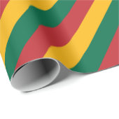 Flagge Litauens  Muster für farbige Streifen Geschenkpapier (Rolleneckpunkt)