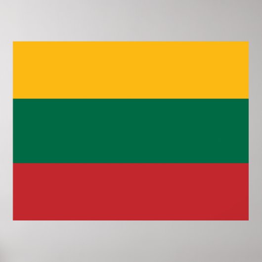 Flagge Litauens Poster (Vorne)