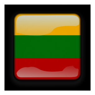 Flagge Litauens Poster