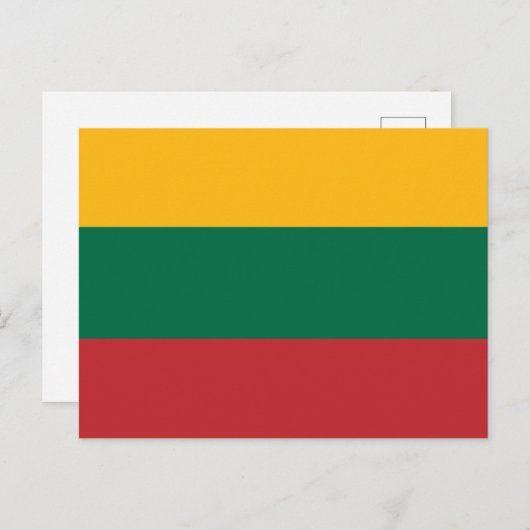 Flagge Litauens Postkarte (Vorne/Hinten)