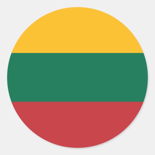 Flagge Litauens Runder Aufkleber (Vorderseite)