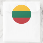 Flagge Litauens Runder Aufkleber (Tasche)