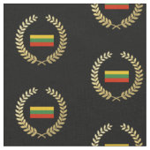 Flagge Litauens Stoff (Nahaufnahme)