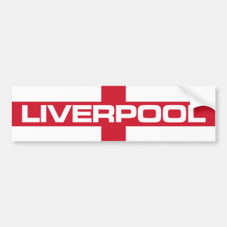 Flagge Liverpool England Autoaufkleber
