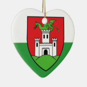 Flagge Ljubljanas, Slowakei Keramik Ornament (Rechts)