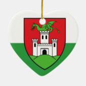 Flagge Ljubljanas, Slowakei Keramik Ornament (Hinten)