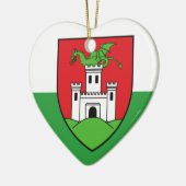 Flagge Ljubljanas, Slowakei Keramik Ornament (Links)