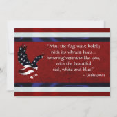 Flagge, Lkw & Adler Veteran Dankeskarte (Rückseite)