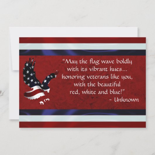 Flagge, Lkw & Adler Veteran Dankeskarte (Rückseite)