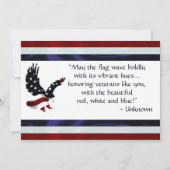 Flagge, Lkw & Adler Veteran Dankeskarte (Rückseite)