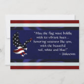 Flagge, Lkw & Adler Veteran Dankeskarte (Rückseite)