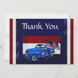 Flagge, Lkw & Adler Veteran Dankeskarte