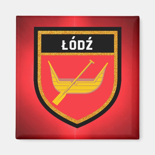 Flagge Łódź Magnet (Vorne)