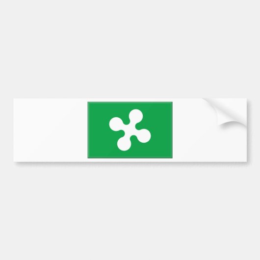 Flagge Lombardei (Italien) Autoaufkleber (Vorne)