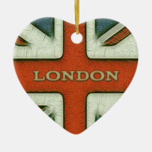 Flagge Londons Großbritannien Keramikornament