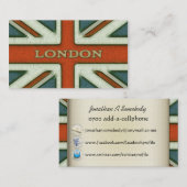 Flagge Londons Großbritannien Visitenkarte (Vorne/Hinten)